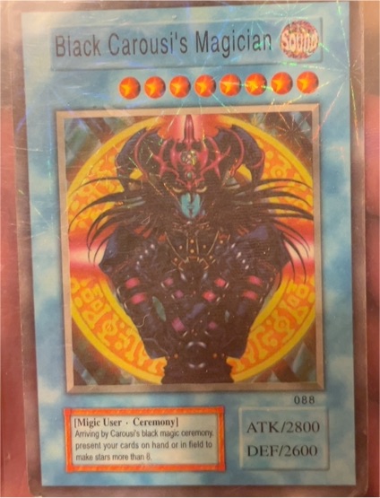 1996 Yu-Gi-Oh! #088 Black Carousi's Magician — front