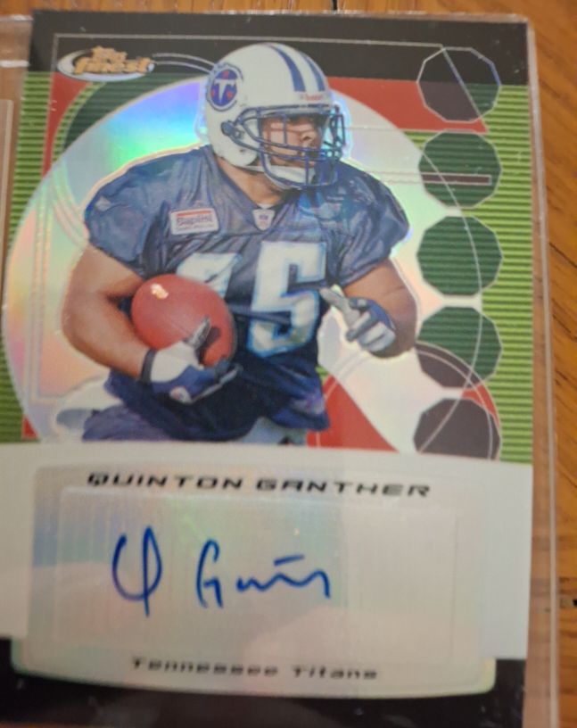 2006 Topps Finest Autographs Refractor #FA-QG Quinton Ganther — front