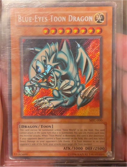 1999 Yu-Gi-Oh! #MRL-000 Blue-Eyes Toon Dragon — front
