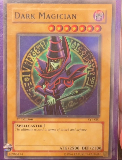 1996 Yu-Gi-Oh! SYE-001 Dark Magician — front