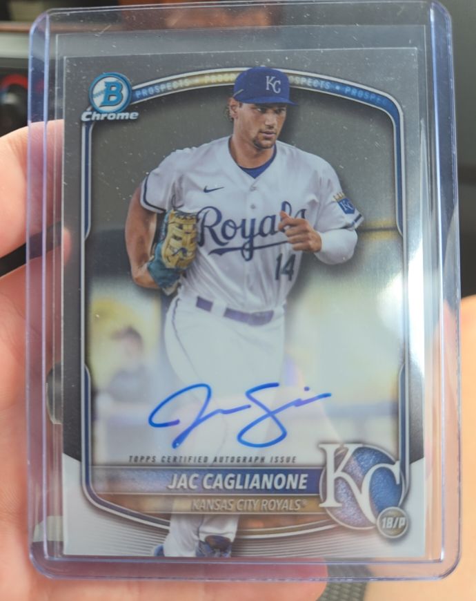 2025 Bowman Chrome #CPA-JCA Jac Caglianone — front