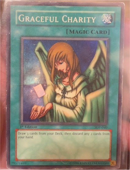 1996 Yu-Gi-Oh! SDP-040 Graceful Charity — front
