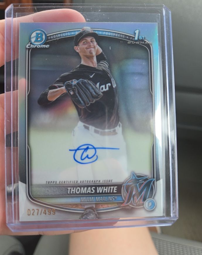 2025 Bowman Chrome #CPA-TW Thomas White — front