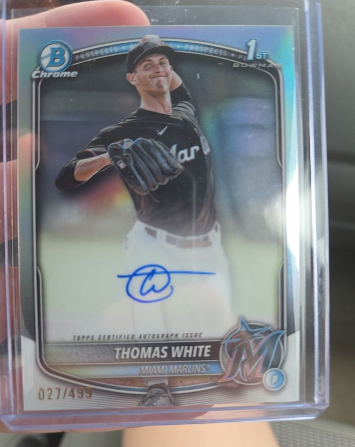 2025 Bowman Chrome #CPA-TW Thomas White — front