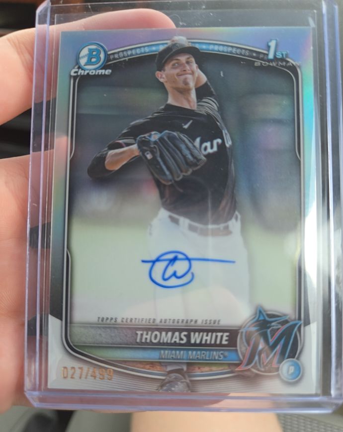 2025 Bowman Chrome #CPA-TW Thomas White — front
