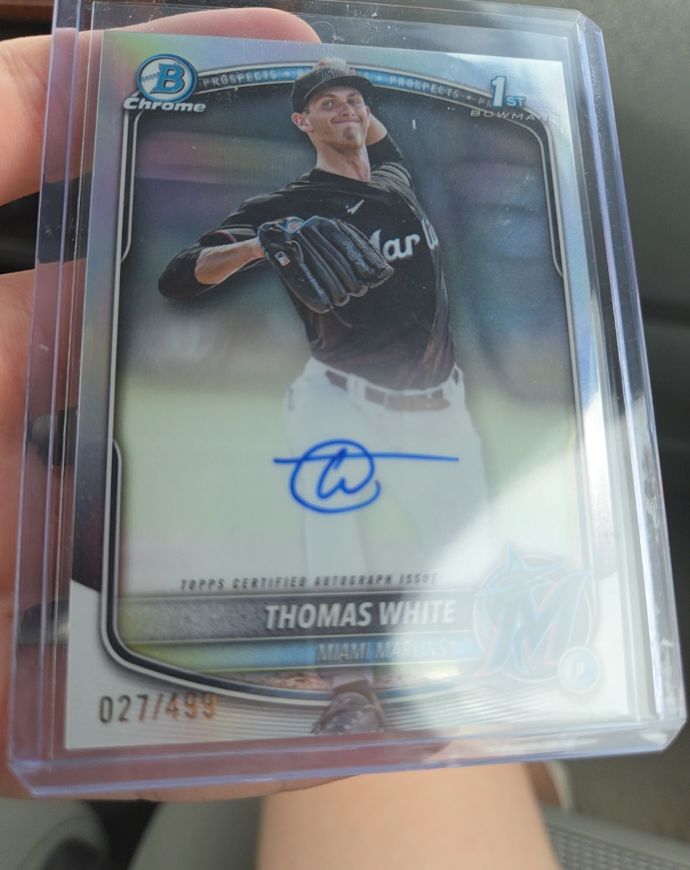 2025 Bowman Chrome 1st Thomas White #CPA-TW — front