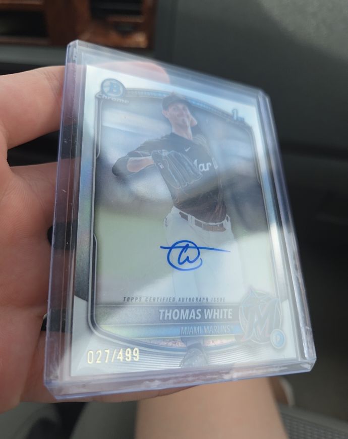 2025 Bowman Chrome Prospect Autographs #CPA-TW Thomas White — front