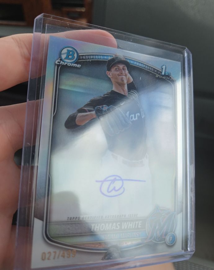 2025 Bowman Chrome Prospect Autographs #CPA-TW Thomas White — front