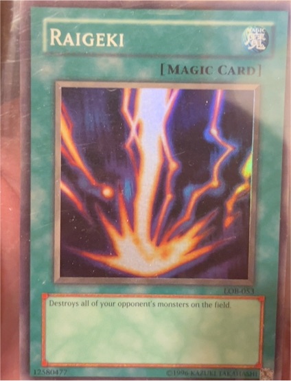 2002 Yu-Gi-Oh! LOB-053 Raigeki — front