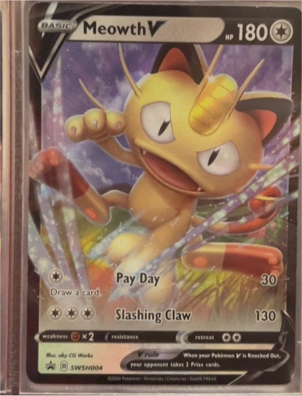 2020 Pokémon Sword & Shield #SWSH004 Meowth V — front