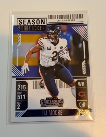2024 Panini Contenders #18 DJ Moore Season Ticket — front