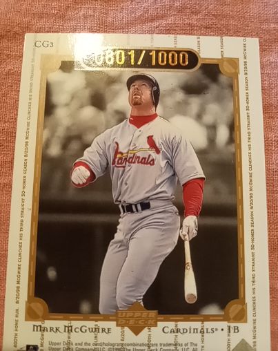 2003 Upper Deck Mark McGwire St. Louis Cardinals #B — front