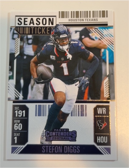 2024 Panini Contenders #40 Stefon Diggs Season Ticket Houston Texans — front