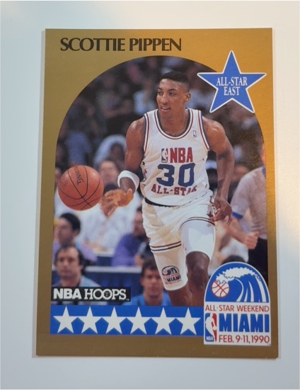 1990-91 NBA Hoops #9 Scottie Pippen All-Star East — front
