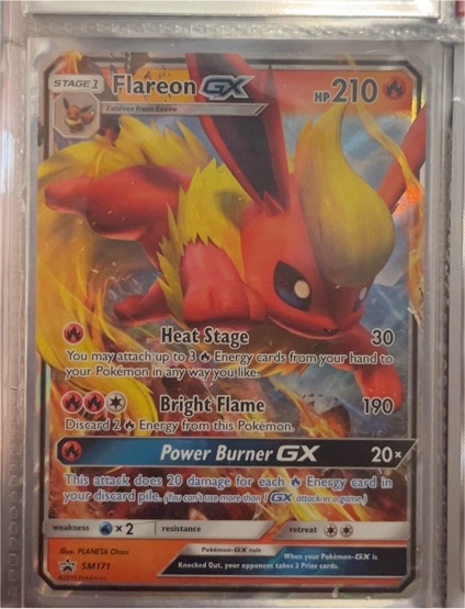 2019 Pokémon Black Star Promo #SM171 Flareon GX — front