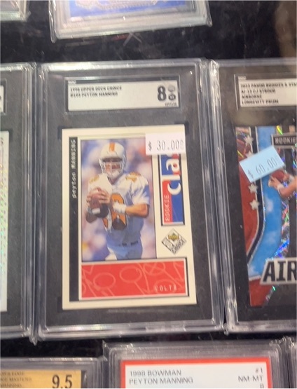 1998 Upper Deck Choice #193 Peyton Manning Rookie Card — front