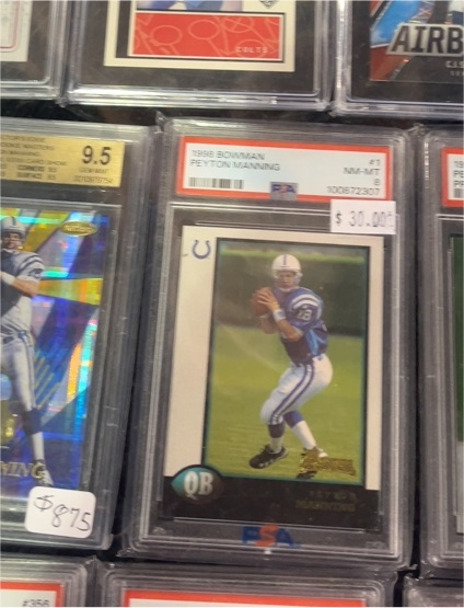 1998 Bowman #1 Peyton Manning — front