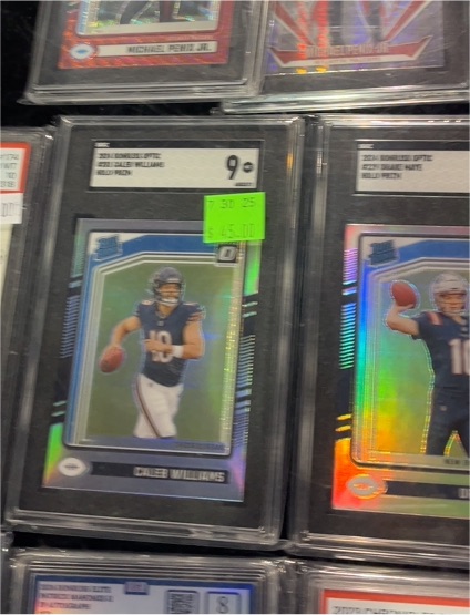 2024 Panini Donruss Optic Caleb Williams Rated Rookie Silver Holo Rookie card — front