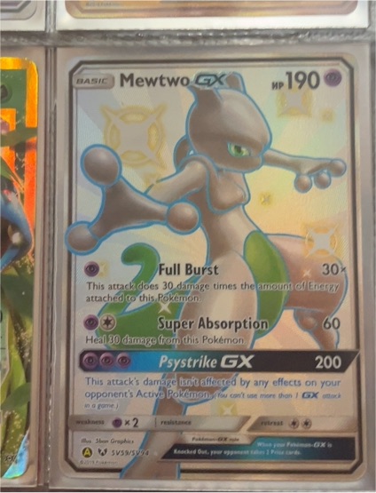 2019 Pokémon Hidden Fates #SV59/SV94 Mewtwo GX — front