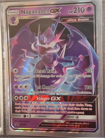 2018 Pokémon Sun & Moon Black Star Promo #SM125 Naganadel GX — front