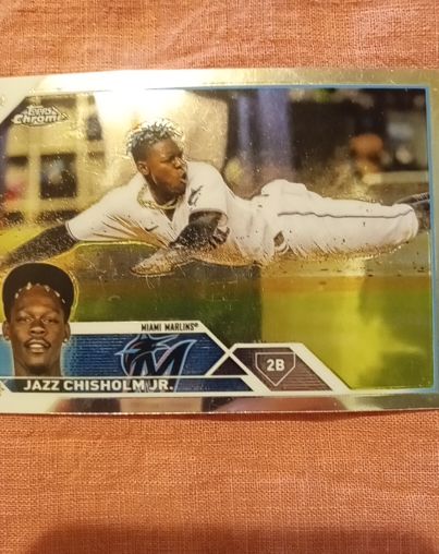 2023 Topps Chrome #218 Jazz Chisholm Jr. — front