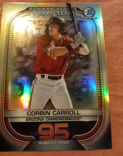 2021 Bowman Chrome #BTP-95 Corbin Carroll — front
