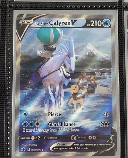 2021 Pokémon Chilling Reign #164 Ice Rider Calyrex V — front