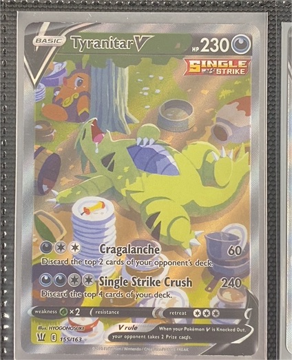 2021 Pokémon Battle Styles #155 Tyranitar V Alternate Art — front