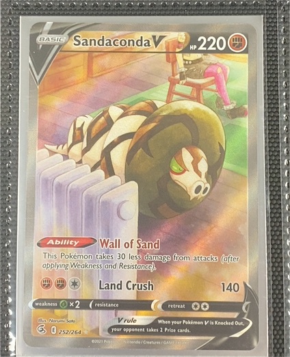 2021 Pokémon Sword & Shield Fusion Strike #252 Sandaconda V — front