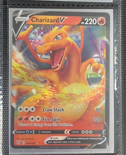 2020 Pokemon Sword & Shield Darkness Ablaze #019 Charizard V — front