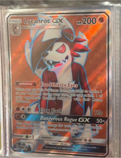 2019 Pokémon Guardians Rising #138 Lycanroc GX — front