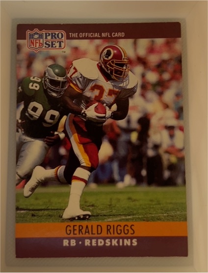 1990 Pro Set #329 Gerald Riggs — front