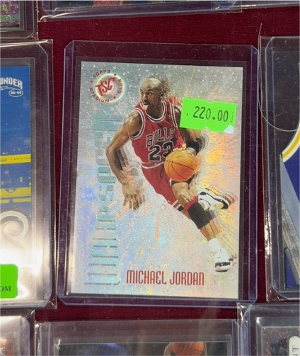 1995-96 Topps Stadium Club Warp Speed #WS1 Michael Jordan — front