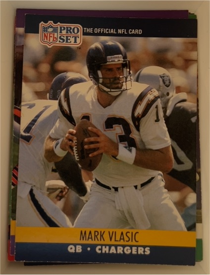 1990 Pro Set #634 Mark Vlasic San Diego Chargers — front