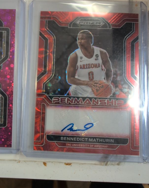 2021-22 Panini Prizm Penmanship #PM-BM Bennedict Mathurin — front