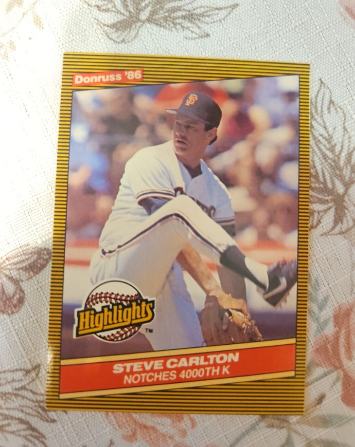 1986 Donruss Highlights #35 Steve Carlton — front
