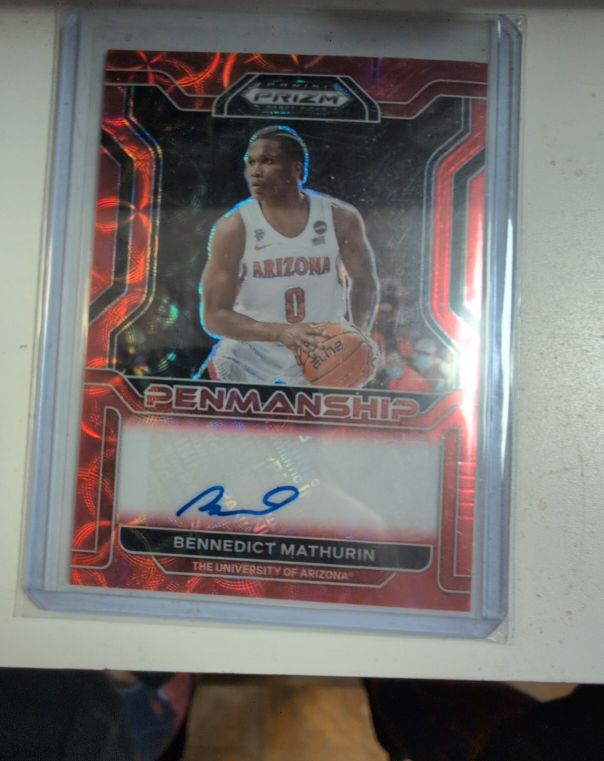 2021-22 Panini Prizm Penmanship #PM-BMA Bennedict Mathurin — front