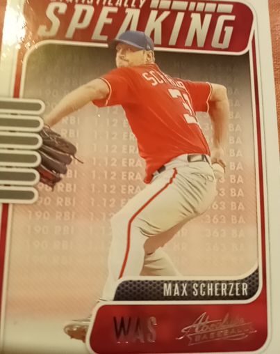 2021 Panini Absolute Statistically Speaking #SS-11 Max Scherzer — front