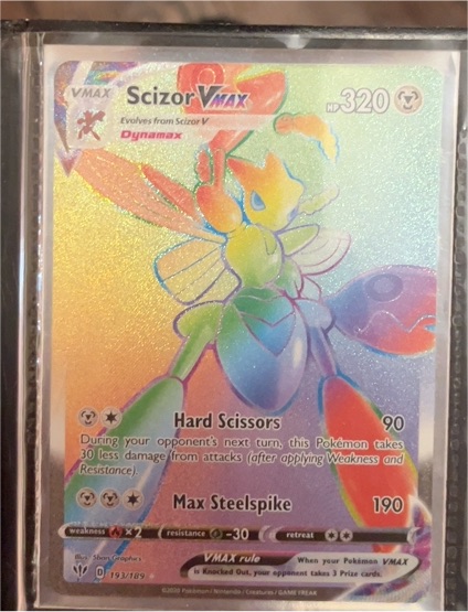 2020 Pokémon Darkness Ablaze #193 Scizor VMAX — front