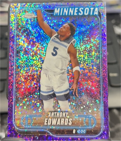 2024-25 Topps Chrome #77 Anthony Edwards — front