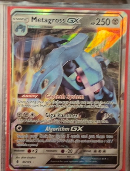 2017 Pokémon Sun & Moon Guardians Rising #85 Metagross GX — front