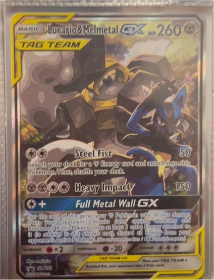 2019 Pokémon SM192 Lucario & Melmetal GX Tag Team Black Star Promo — front