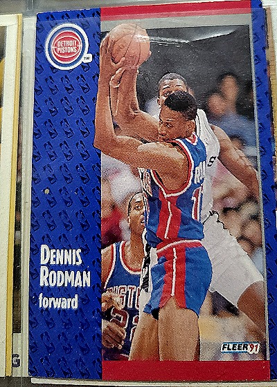 1991-92 Fleer #63 Dennis Rodman — front