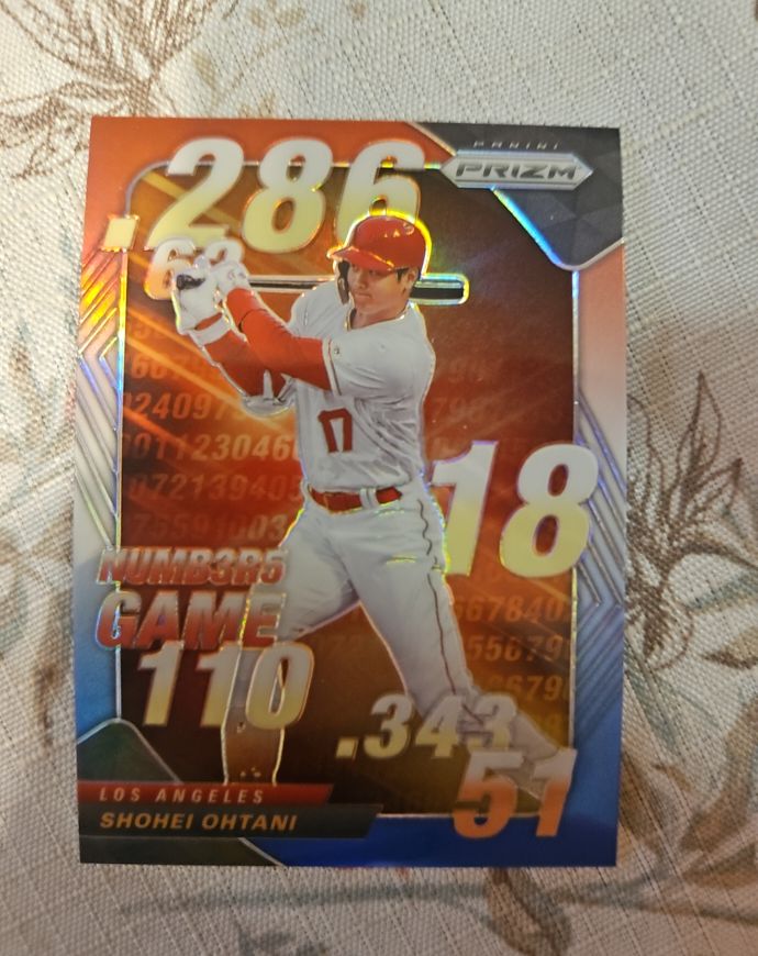 2020 Panini Prizm #NG-8 Shohei Ohtani Numbers Game — front