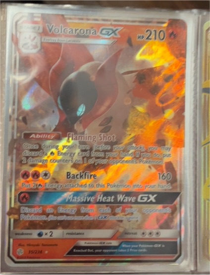 2019 Pokémon TCG Cosmic Eclipse #35 Volcarona GX — front