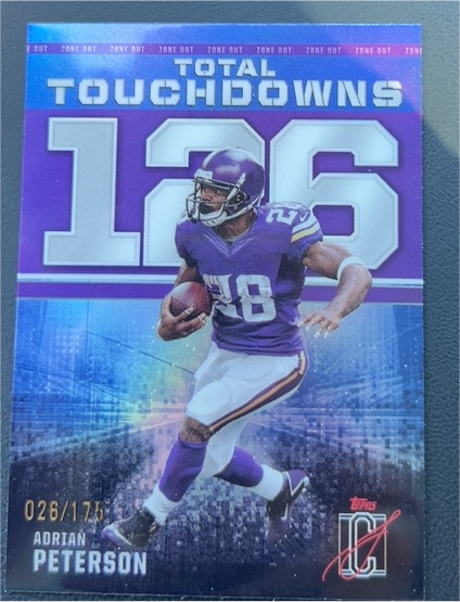 2024 Topps Signature Class #ZO-8 Adrian Peterson Total Touchdowns — front