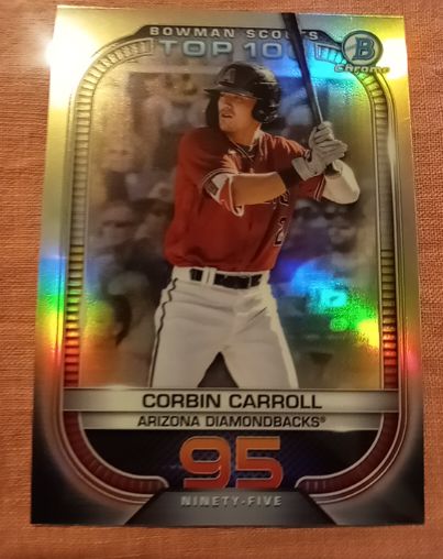 2021 Bowman Chrome #BTP-95 Corbin Carroll — front