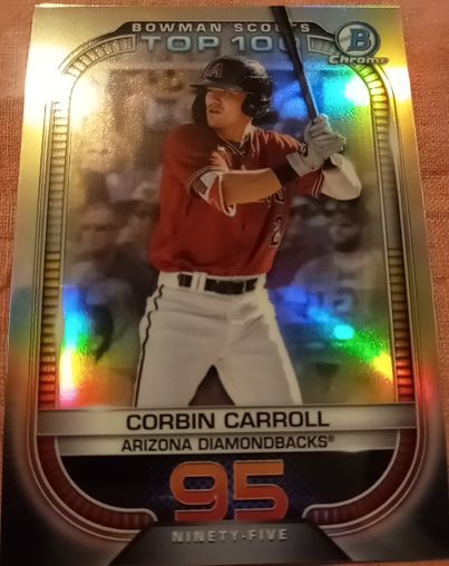 2021 Bowman Chrome #BTP-95 Corbin Carroll — front