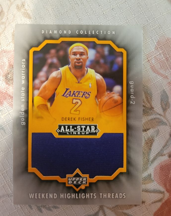 2004 Upper Deck All-Star Lineup Weekend Highlights Threads #WHT-DF Derek Fisher — front