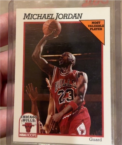 1991-92 NBA Hoops #30 Michael Jordan — front